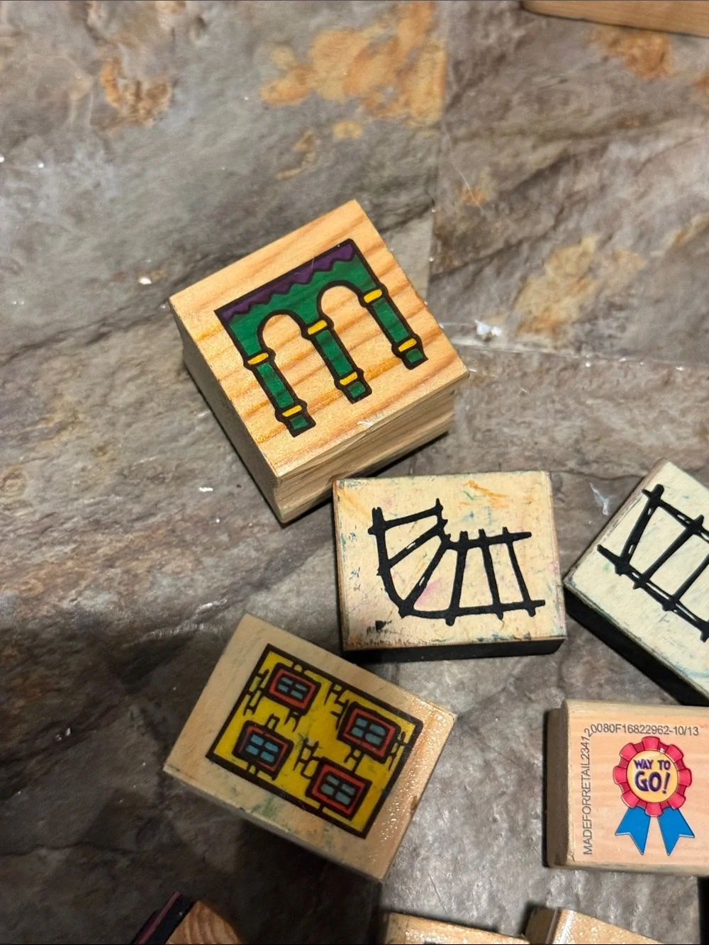 Shure Artful Architecture Wooden Stamp Set - total of 28 stamps.